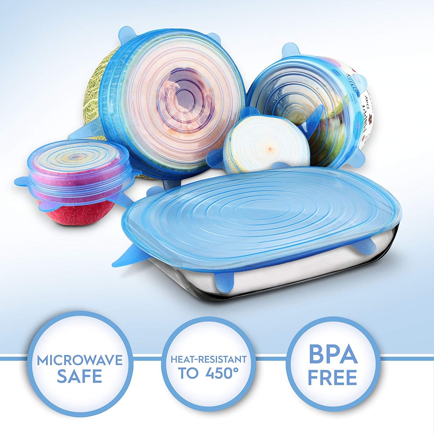 Silicone Lids - The Ultimate Kitchen Essential 6 Pcs