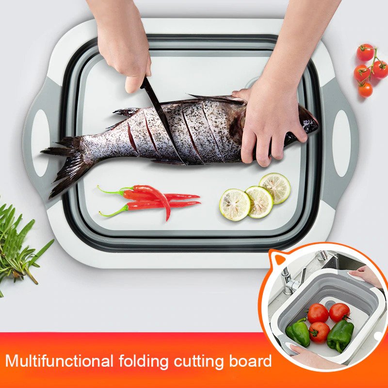 3 in 1 Multi Purpose Kitchen Collapsible Cutting Board