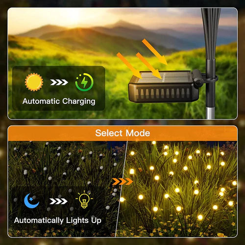 Solar Powered Firefly Garden Light (Warm White)